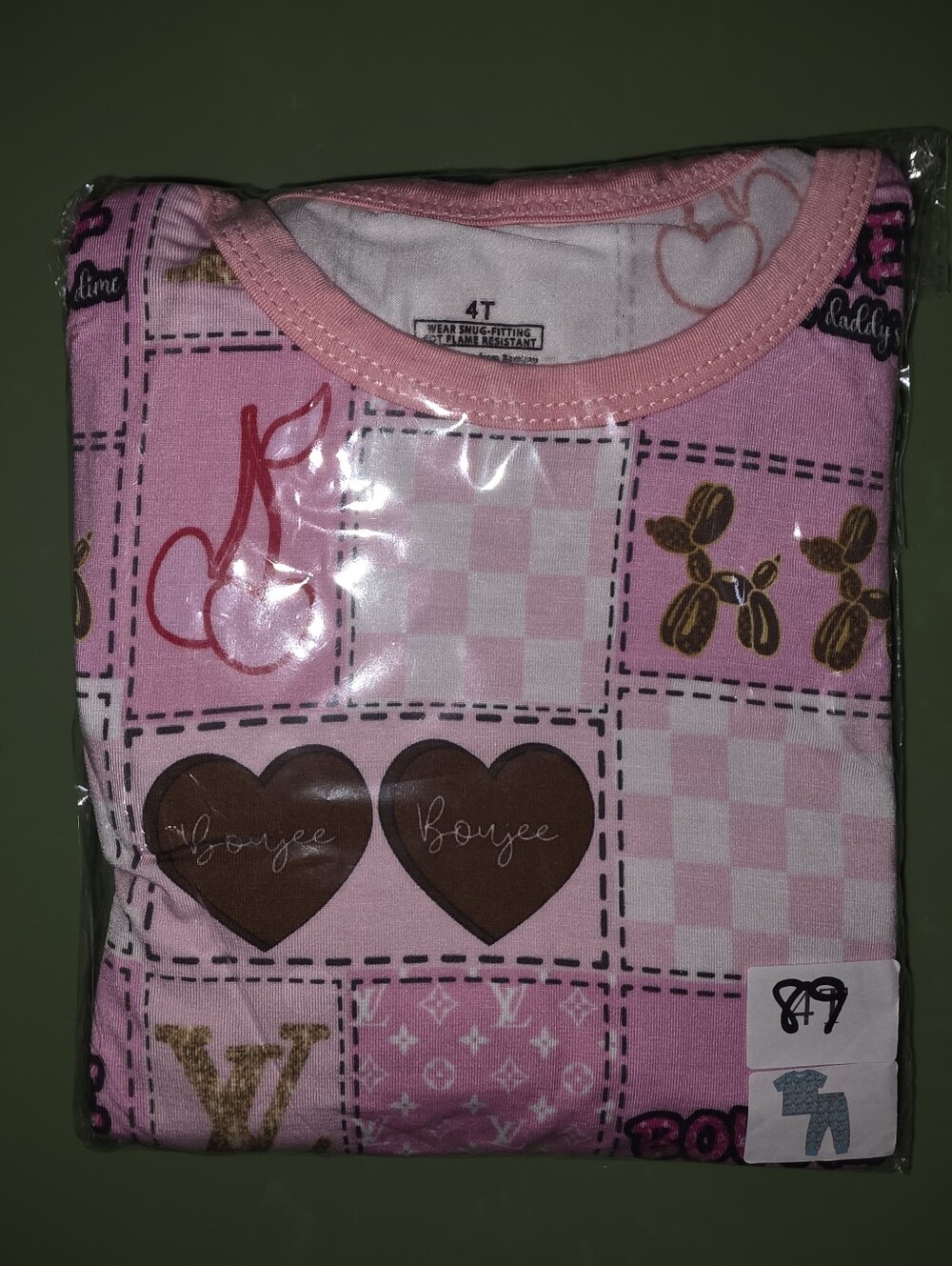 Boujee Pjs Size 4t